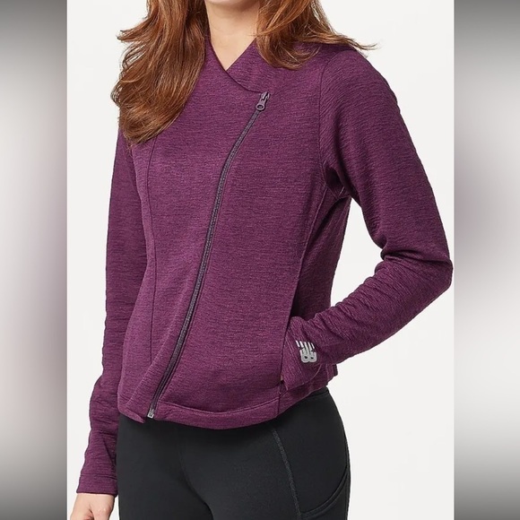 Rare New Balance Isaac Mizrahi Women's Asymmetric Zip Knit Bomber Style Jacket - Picture 2 of 12